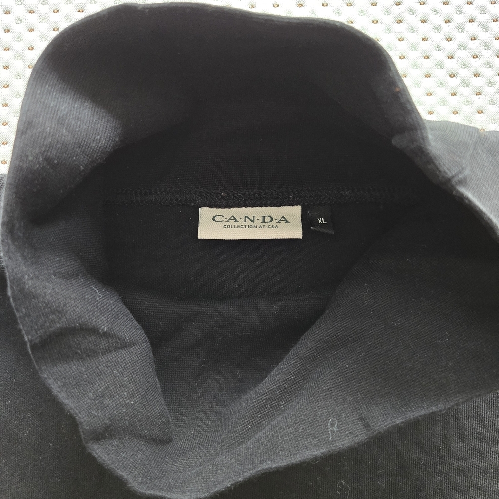 Canda Black Turtleneck Sweater